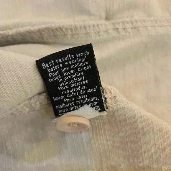 Calvin Klein Jeans Womens Jean Jacket Cream Tan Size Small - Picture 12 of 12